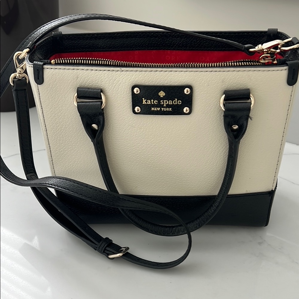 Kate Spade Black and Cream Women's Bag